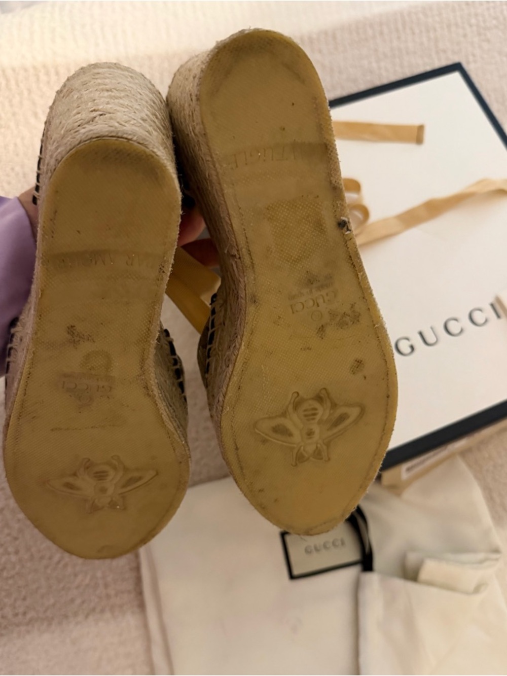 Gucci 85mm Pilar Espadrille Wedge - Picture 10 of 12